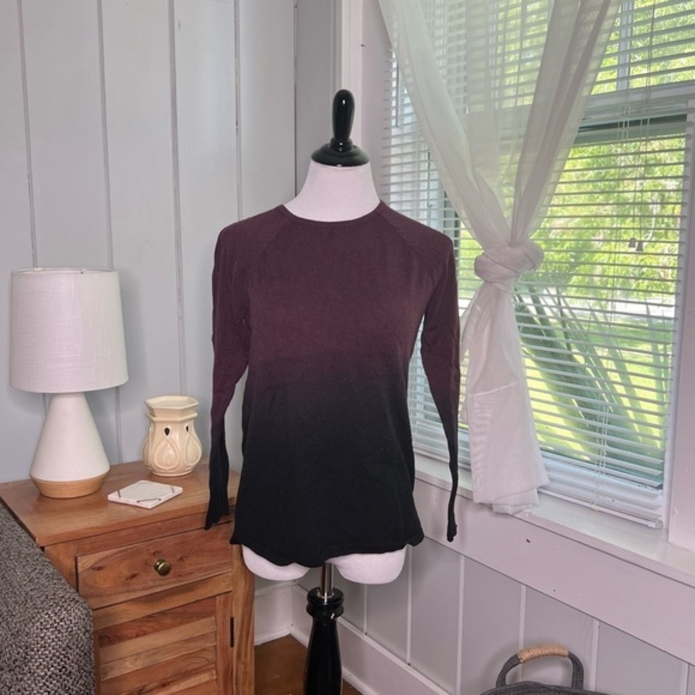 Project long sleeve ombré round neck sweater A10-30